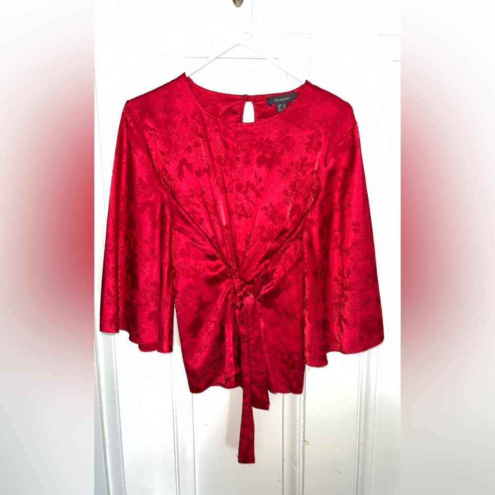 Size 12 Red Satin Top from Primark